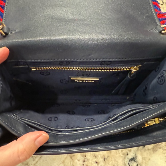 Tory Burch GUC Multicolor Embroidered & Leather Crossbody - Picture 9 of 16